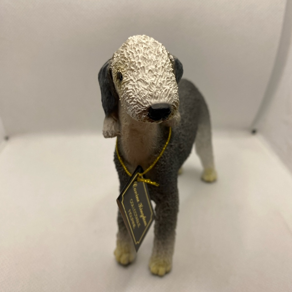 Bedlington Terrier Figurine Hand Painted Collectible Statue - Picture 2 of 4